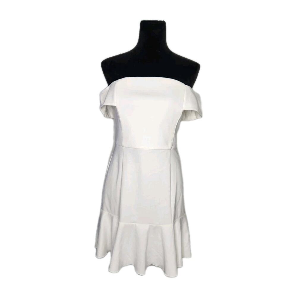N Nicholas Ponti Off Shoulder Mini Dress in White size 8US msrp $495 - Picture 2 of 11